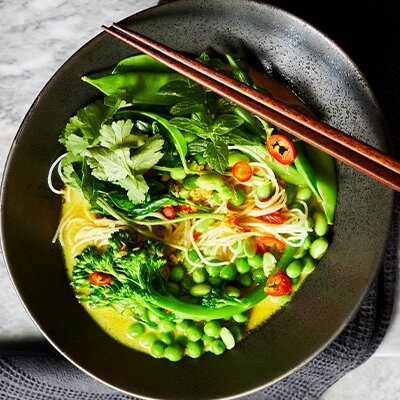 Laksa with plenty of Green Vegetables Recipe