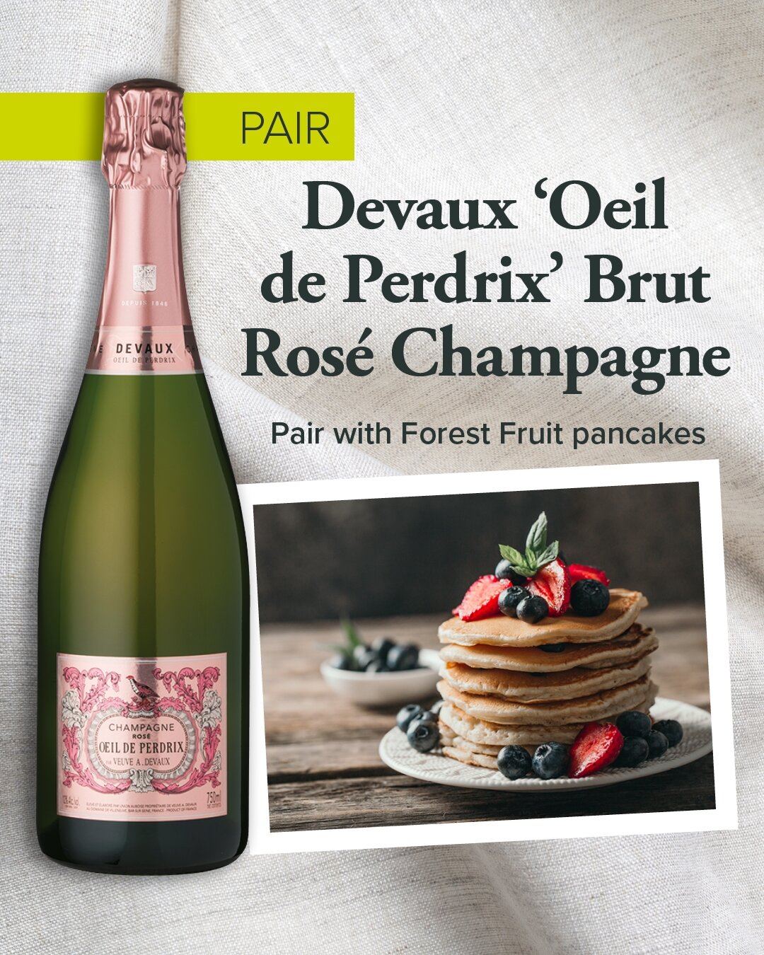 Devaux 'Oeil de Perdrix' Brut Rosé Champagne