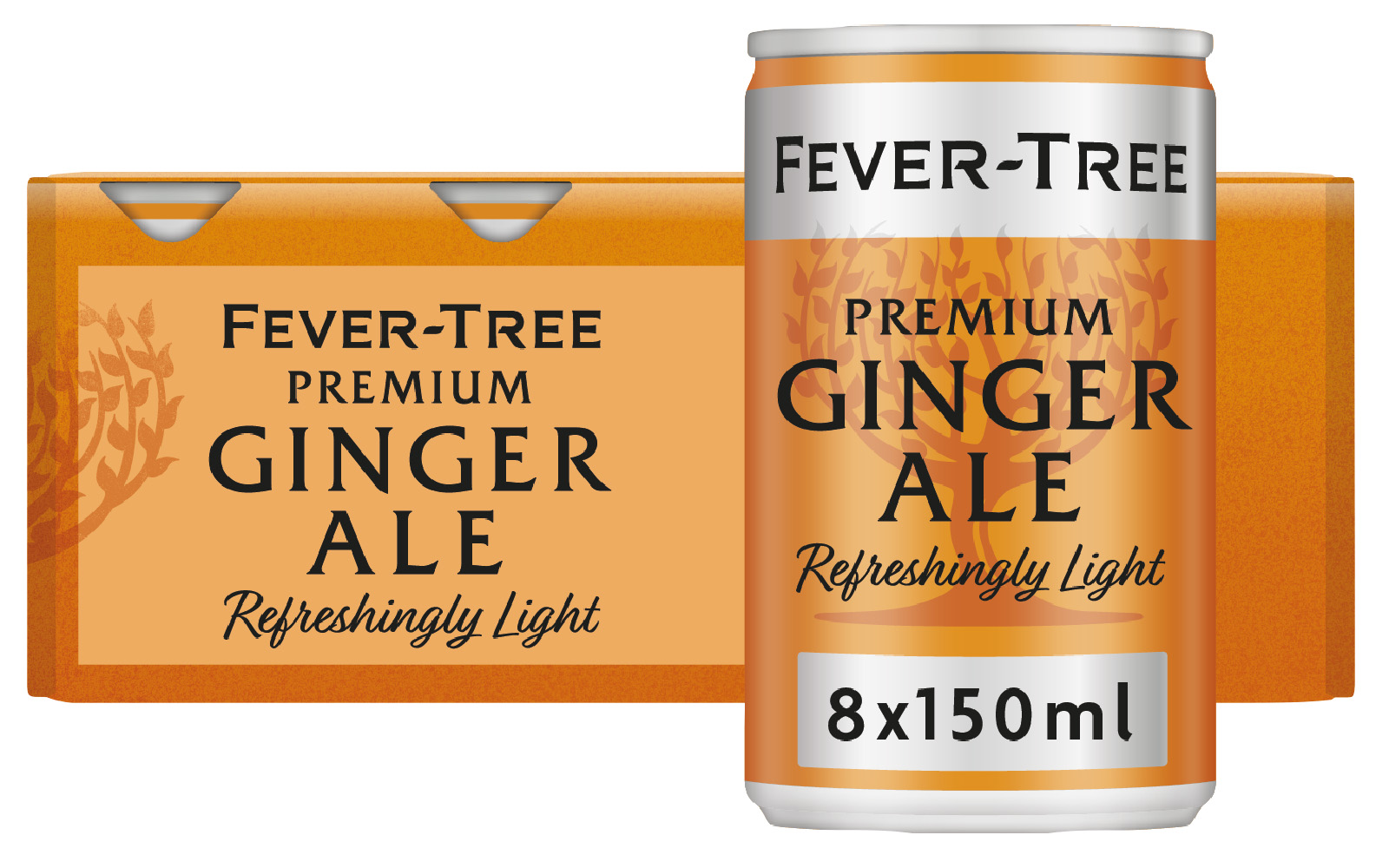 Image of Fever-Tree Light Ginger Ale 8x150ml Cans