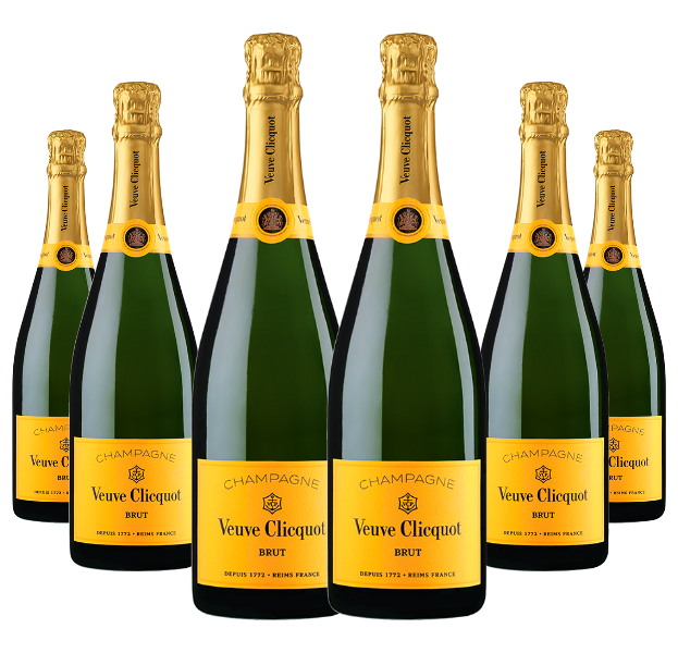 Image of Veuve Clicquot Brut Champagne 6 Bottle Sparkling Wine Case Deal