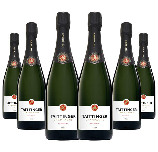 Taittinger Brut Réserve Champagne 6 Bottle Wine Case Deal