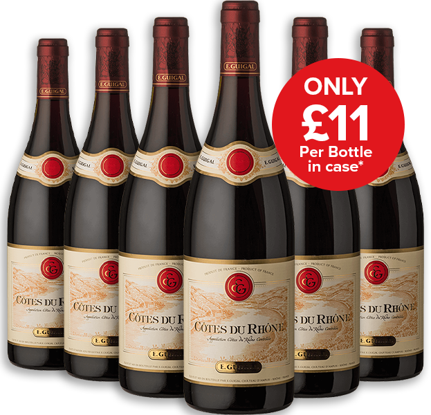 E. Guigal Cotes du Rhone 6 Bottle Wine Case Deal