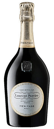 Laurent Perrier Heritage Brut Champagne - Chardonnay & Pinot Noir Blend - White Peach & Toasted Almond Notes - Special Edition Cuvée