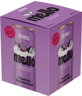 BrewDog Mello Peach and Passionfruit Alcohol Free Beer 4x330ml Cans