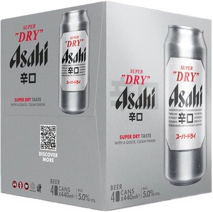 Picture of Asahi 'Super Dry' 4x440ml Cans