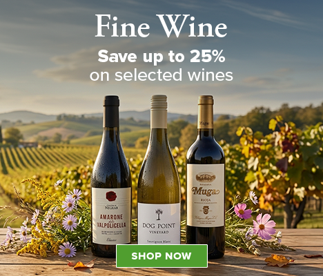 Save up to 25% on Selected Fine Wine 