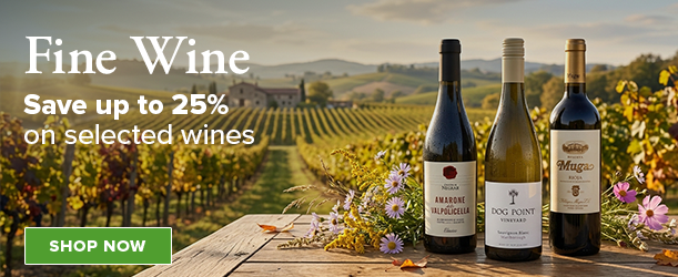Save up to 25% on Selected Fine Wine 