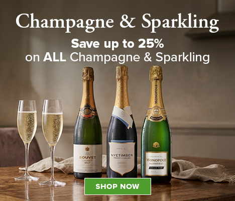 Save up to 25% on ALL Champagne  & Sparkling Wines