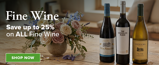 Save up to 25% on ALL Fine Wine 