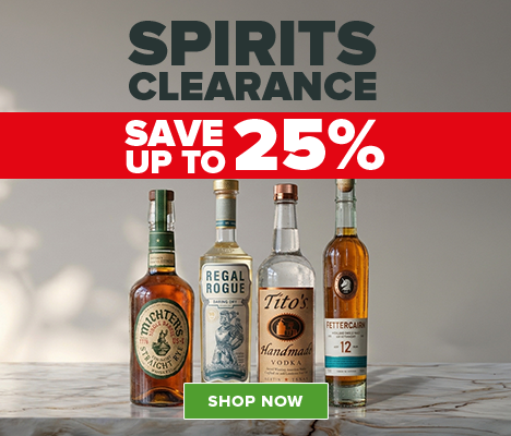 Save up to 25% on Selected Spirits
