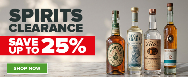 Save up to 25% on Selected Spirits