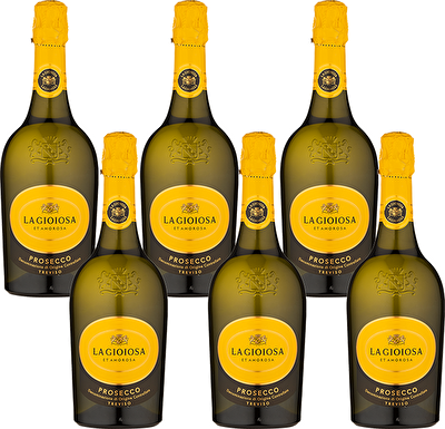 La Gioiosa Prosecco DOC 6 Bottle Sparkling Wine Case