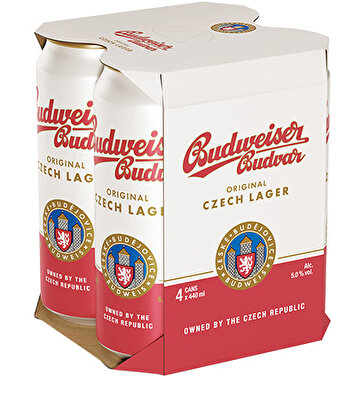 Budvar 5% 4x440ml cans